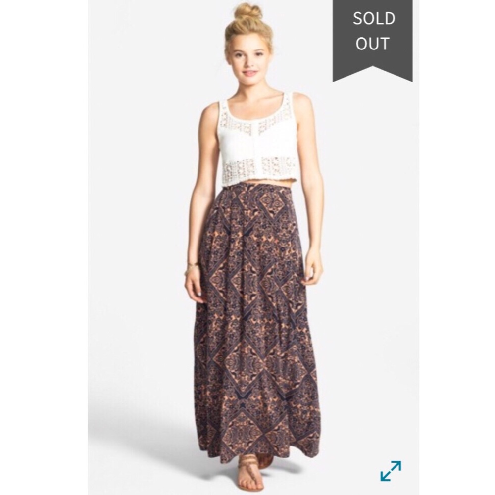 Painted Threads Printed Maxi Skirt